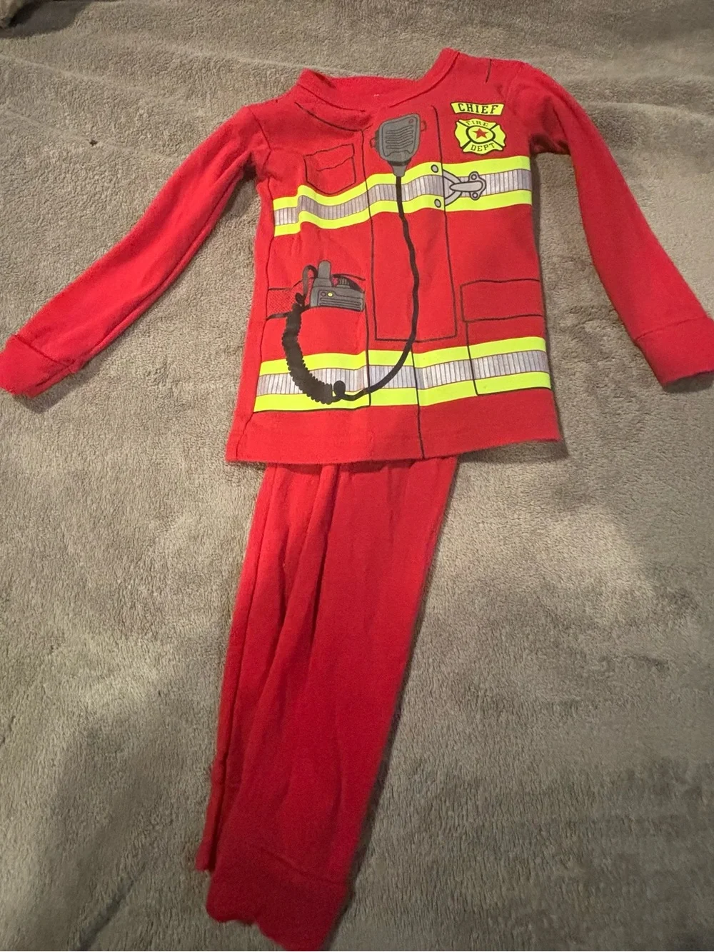 GAP Red Firefighter Graphic Pajama Set
